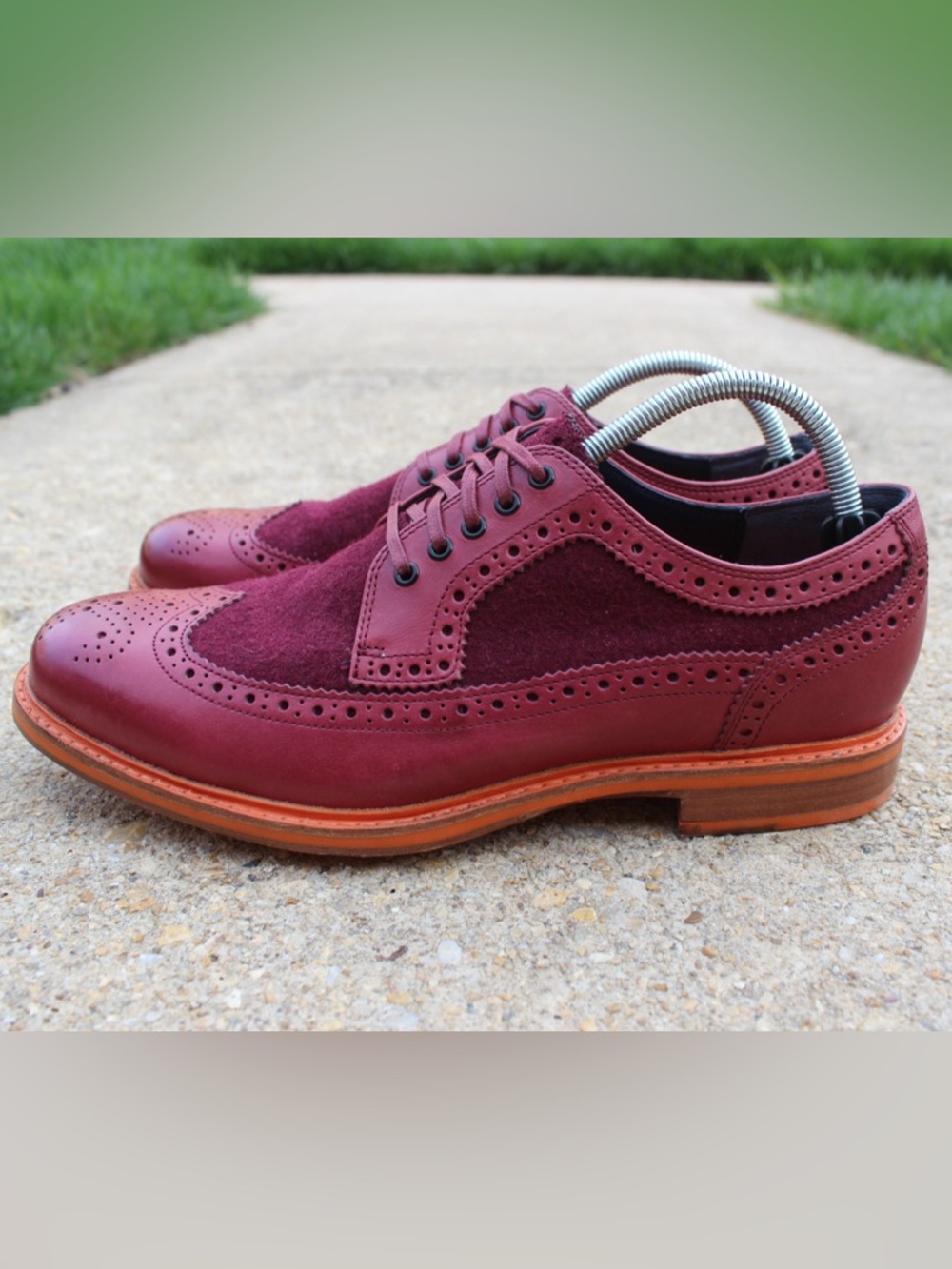 Cole Haan Men's American Classics Leather/Wool Montrose Wingtip Oxfords Sz 11 - Picture 6 of 7